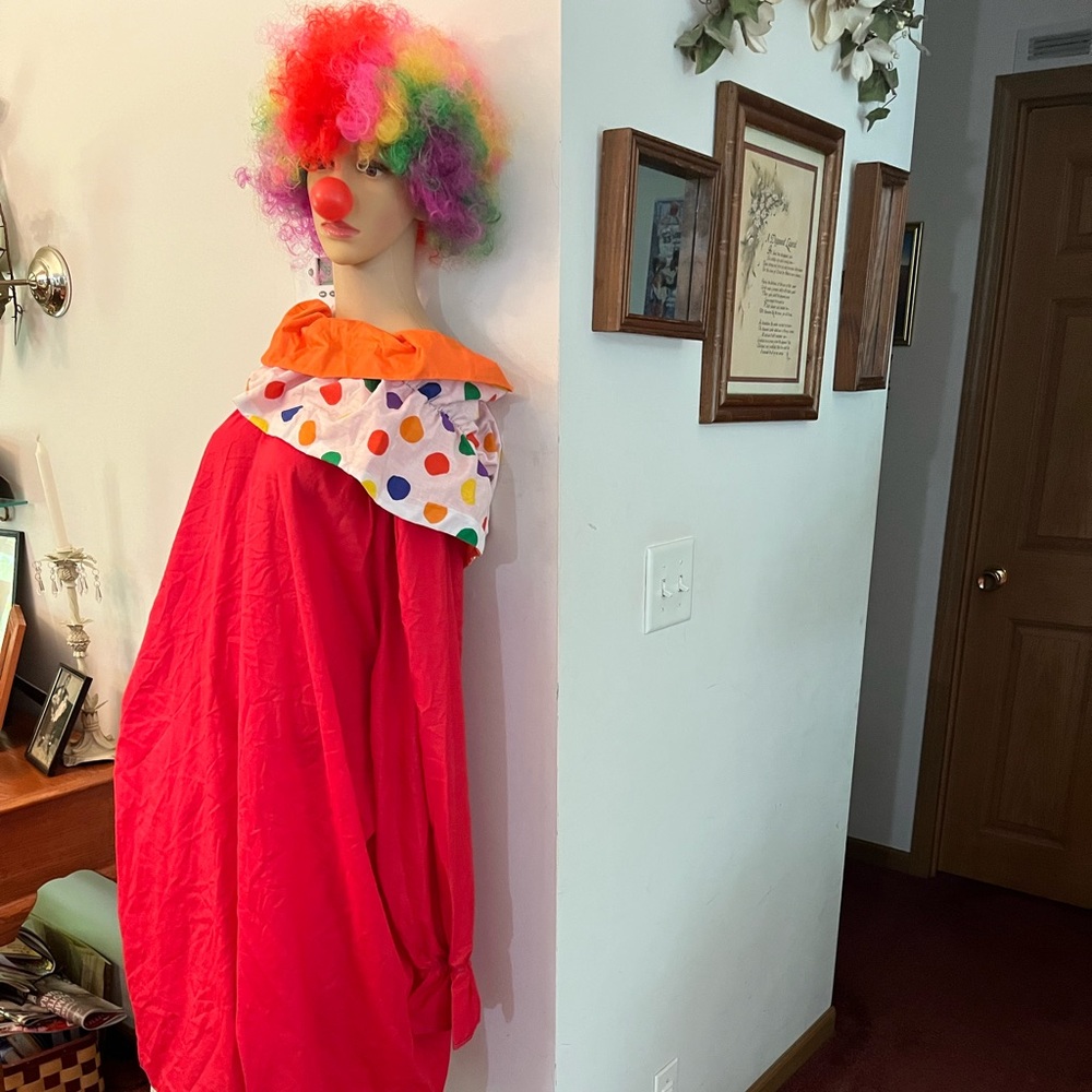 Clown costume size up to 3X can stuff pillows for an awesome look!